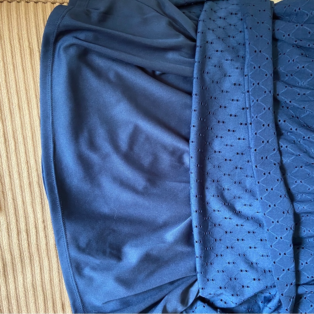 BEBOP Navy Tie Sleeveless Eyelet Fit + Flare lined dress -NWT -Size L (Large) - Picture 8 of 12